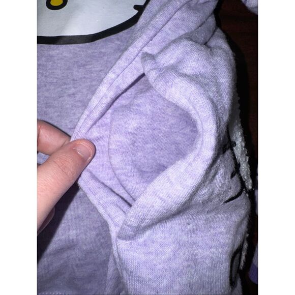 Hello Kitty Purple Zip Up Jacket with Hood Size Girls 7 - Picture 6 of 7